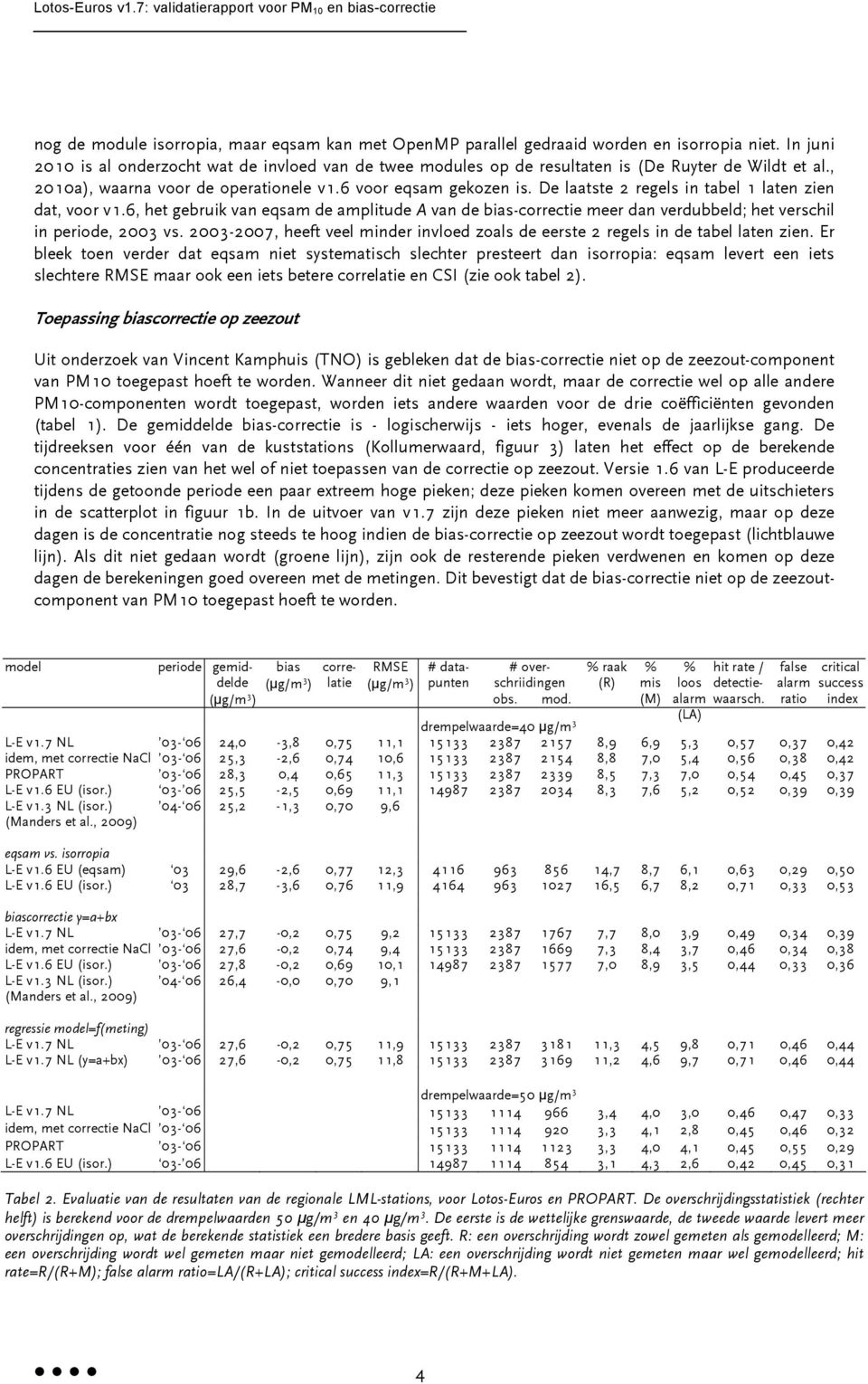 De laatste 2 regels in tabel 1 laten zien dat, voor v1.6, het gebruik van eqsam de amplitude A van de bias-correctie meer dan verdubbeld; het verschil in periode, 2003 vs.