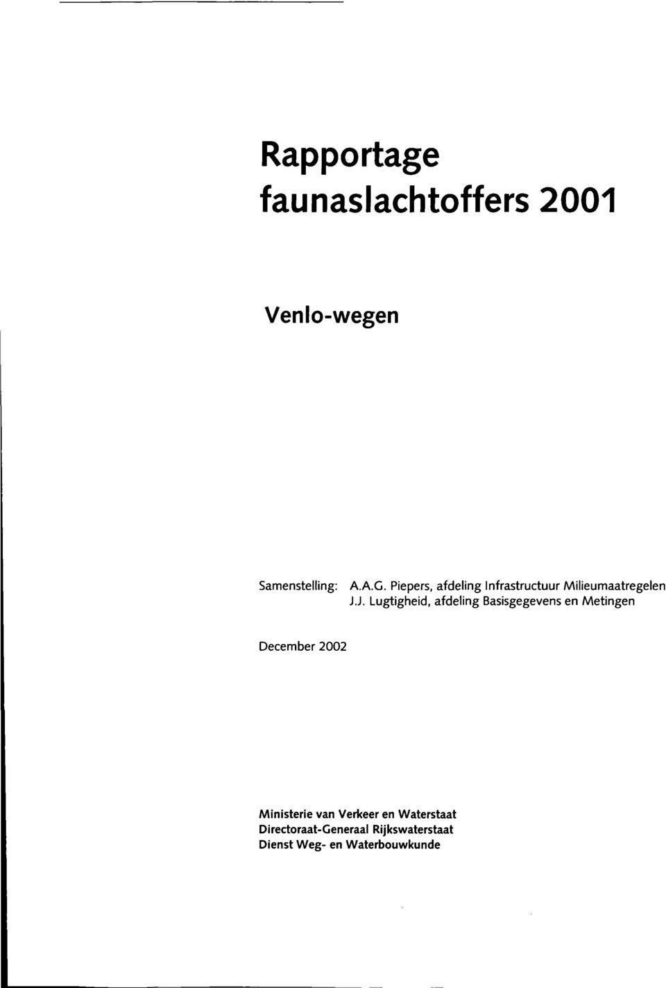 J. Lugtigheid, afdeling Basisgegevens en Metingen December 2002
