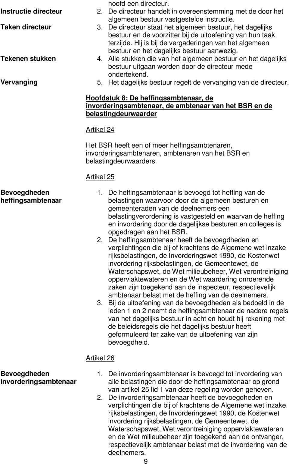 Hij is bij de vergaderingen van het algemeen bestuur en het dagelijks bestuur aanwezig. 4.