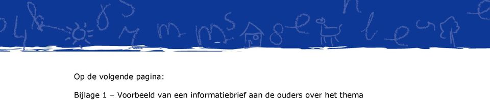 een informatiebrief aan