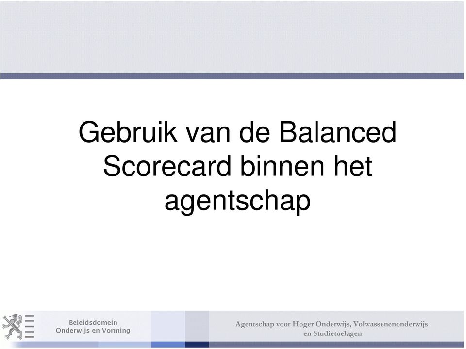 agentschap Agentschap voor