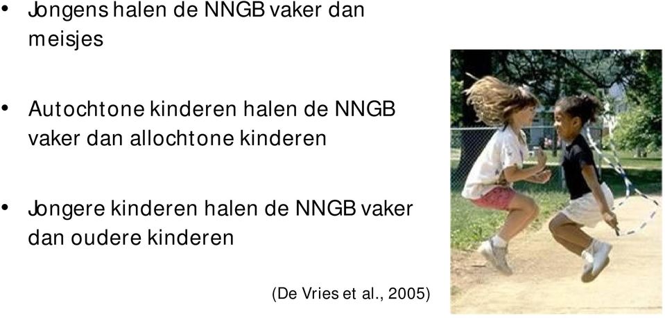 allochtone kinderen Jongere kinderen halen de