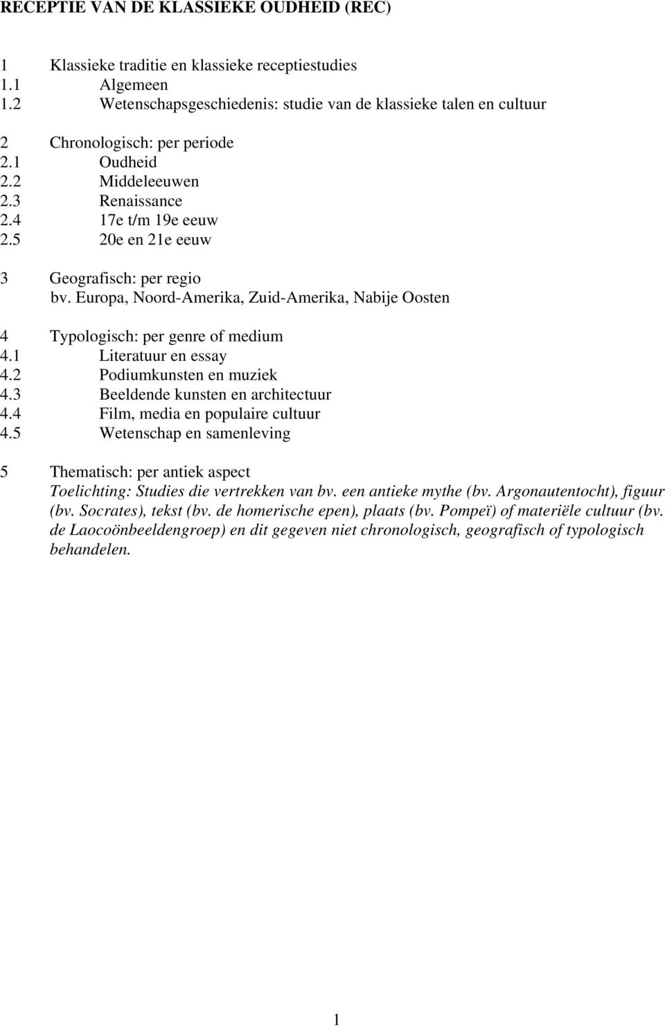 5 20e en 21e eeuw 3 Geografisch: per regio bv. Europa, Noord-Amerika, Zuid-Amerika, Nabije Oosten 4 Typologisch: per genre of medium 4.1 Literatuur en essay 4.2 Podiumkunsten en muziek 4.