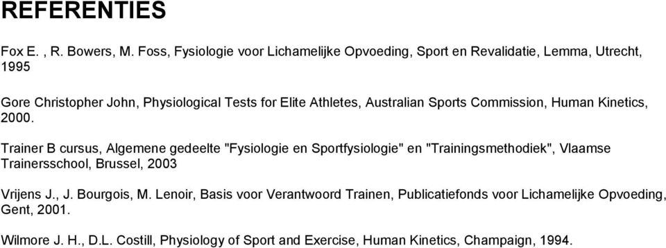 Athletes, Australian Sports Commission, Human Kinetics, 2000.