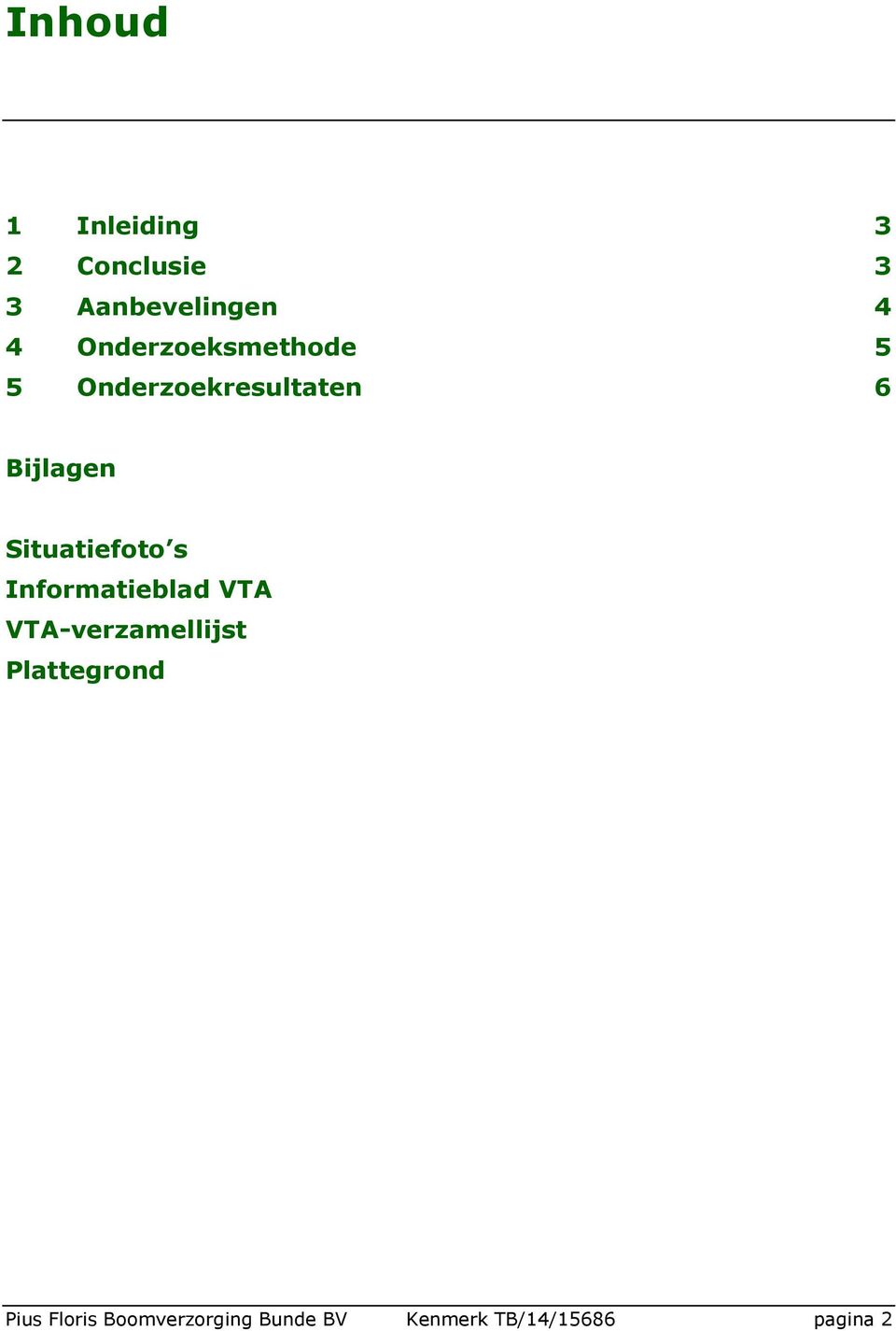 Situatiefoto s Informatieblad VTA VTA-verzamellijst