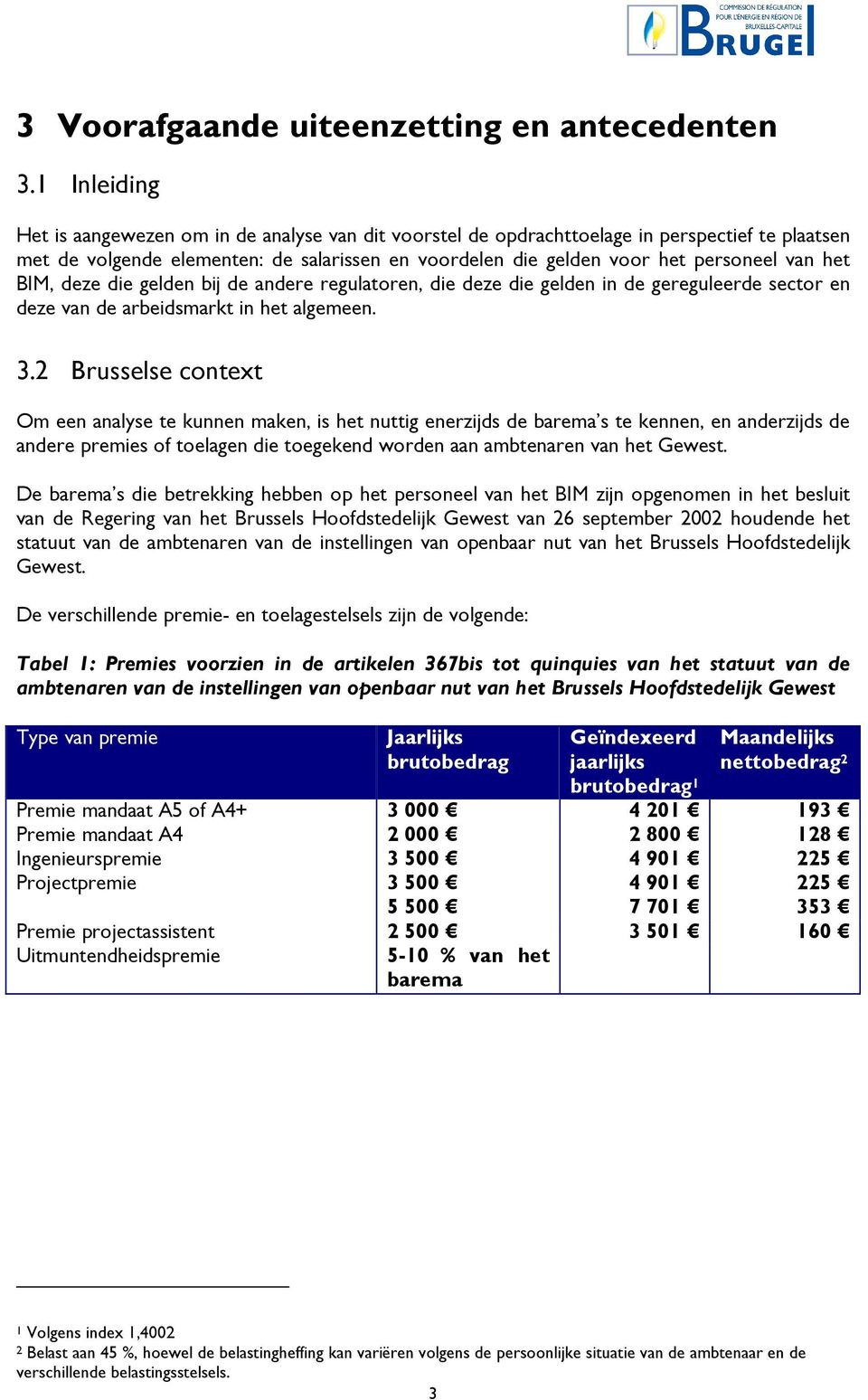 het BIM, deze die gelden bij de andere regulatoren, die deze die gelden in de gereguleerde sector en deze van de arbeidsmarkt in het algemeen. 3.