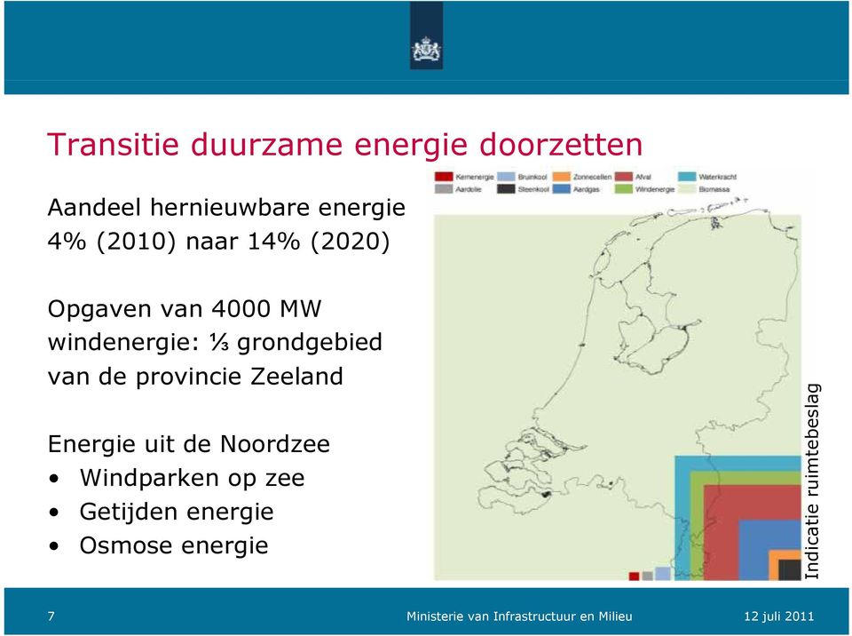 provincie Zeeland Energie uit de Noordzee Windparken op zee Getijden energie