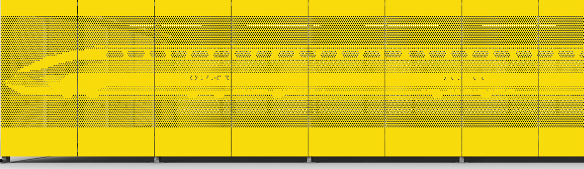 Multifunctioneel Het plaatwerk van de Identity is multifunctioneel toepasbaar. Bijvoorbeeld als logo met verlichting op de voorgevel van een pand.