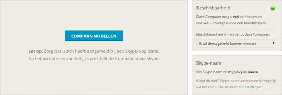 Hoe stel ik de Compaan in op beeldbellen via Skype? Standaard gaat beeldbellen met de Compaan via de webbrowser.