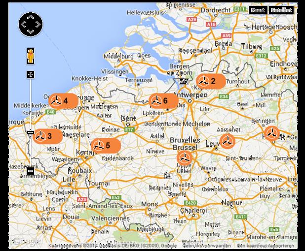 Huidige installaties in Vlaanderen? www.windkracht13.