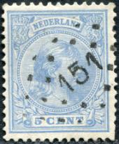 NIJVERDAL Provincie Overijssel Nr. 206 PSPK 0151 1881-01-01 Op 1 januari 1881 ontving het postkantoor Nijverdal een kleinrond dagtekeningstempel en het nummerstempel 206.