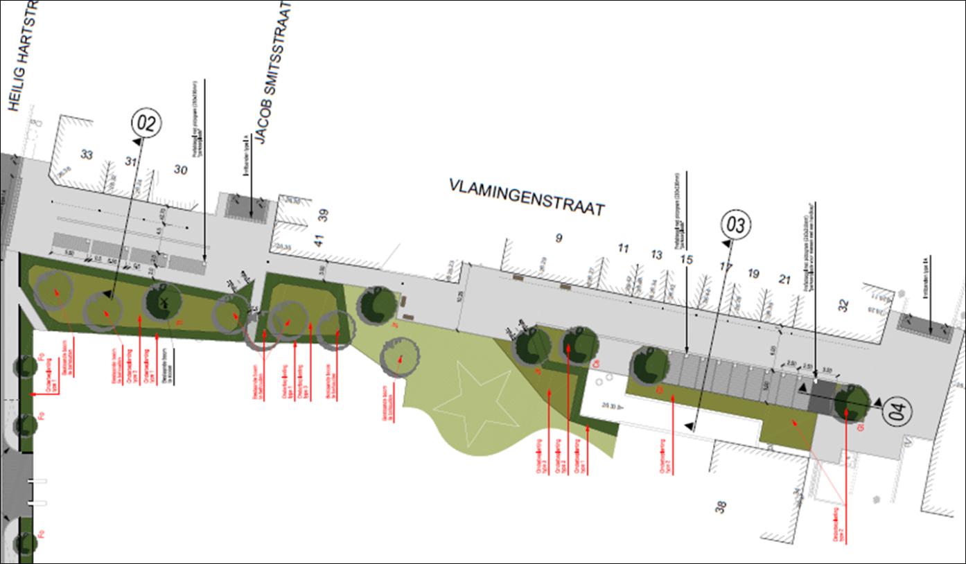 Ontwerp Vlamingenstraat, gedeelte tussen