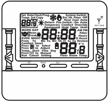 CONTROLE COMMUNICATIE TUSSEN THERMOSTAAT EN ONTVANGER Voordat U definitief de thermostaat gaat monteren, controleer de communicatie tussen ontvanger en thermostaat.