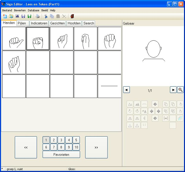 1. Inleiding 1.1 Wat is de Sign Editor? De Sign Editor is een programma voor het maken en bewerken van gebaartekeningen. De gebaartekeningen worden opgeslagen in een database.