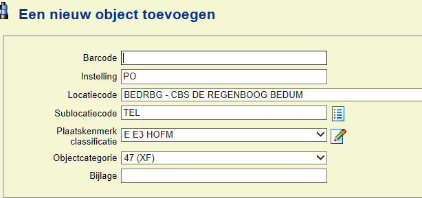 5. Koppelen van Avi-niveau boeken Boeken met Avi-niveau: E S, E 3, E 4, E M3, E M4 worden als volgt ingedeeld: Objectcategorie = XF Niveau van leesboek E S E M3 E 3 E M4 E 4 Sublocatie TEL Technisch