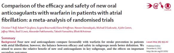 Stollingscascade en nieuwe middelen Nieuwe antistollingsmiddelen in fase III studies Direct factor Xa inhibitors: Apixaban (Ph III completed) Rivaroxaban (Ph III completed) Edoxaban (Ph III