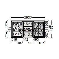 20 profiel: Aluminium 3-kamerprofiel 70 mm vlak glas: zonder maten: 1200 x 1200 200,00 21 glas: bovenaan :4/16/4 warmte isolatieglas Kw 1.