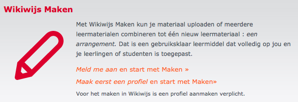 Hoe maak je met Wikiwijs Naast het zoeken leermateriaal kun je ook zelf materiaal maken of zelf gemaakt materiaal in Wikiwijs plaatsen. Dit kan in de arrangementen. 1. Bepaal wat je wil toevoegen 2.