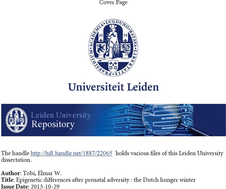 net/1887/22065 holds various files of this Leiden University