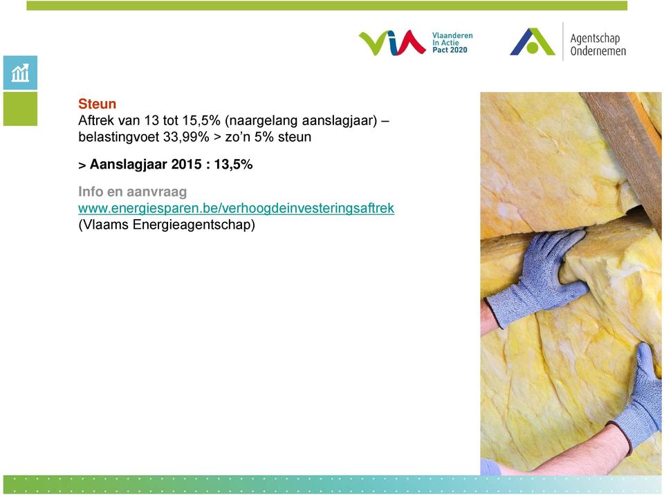 Aanslagjaar 2015 : 13,5% Info en aanvraag www.