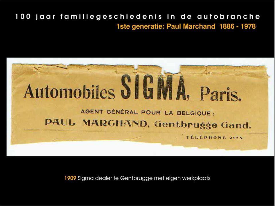 1909 Sigma dealer te