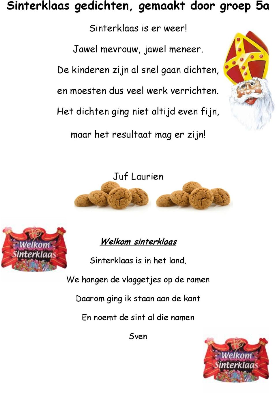 Scepticisme diepgaand Verouderd Sinterklaas gedichten, gemaakt door groep 5a - PDF Free Download