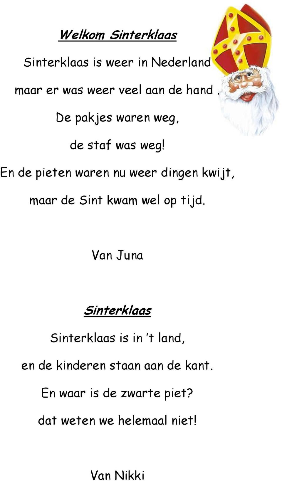 Sinterklaas gedichten, gemaakt door groep 5a - PDF Free Download