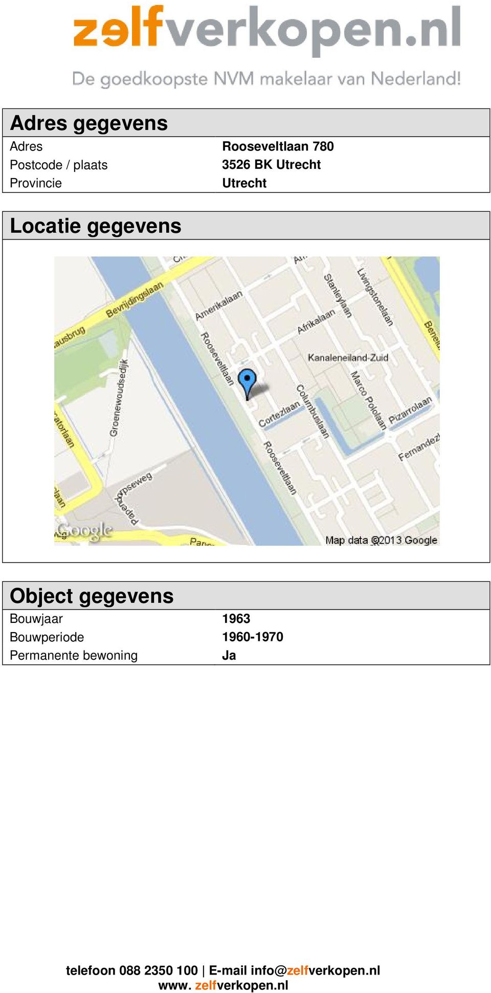 Utrecht Locatie gegevens Object gegevens