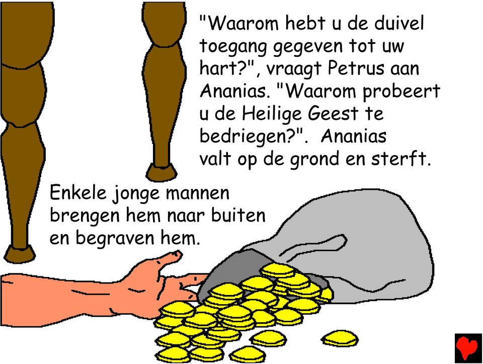 ", vraagt Petrus aan Ananias.