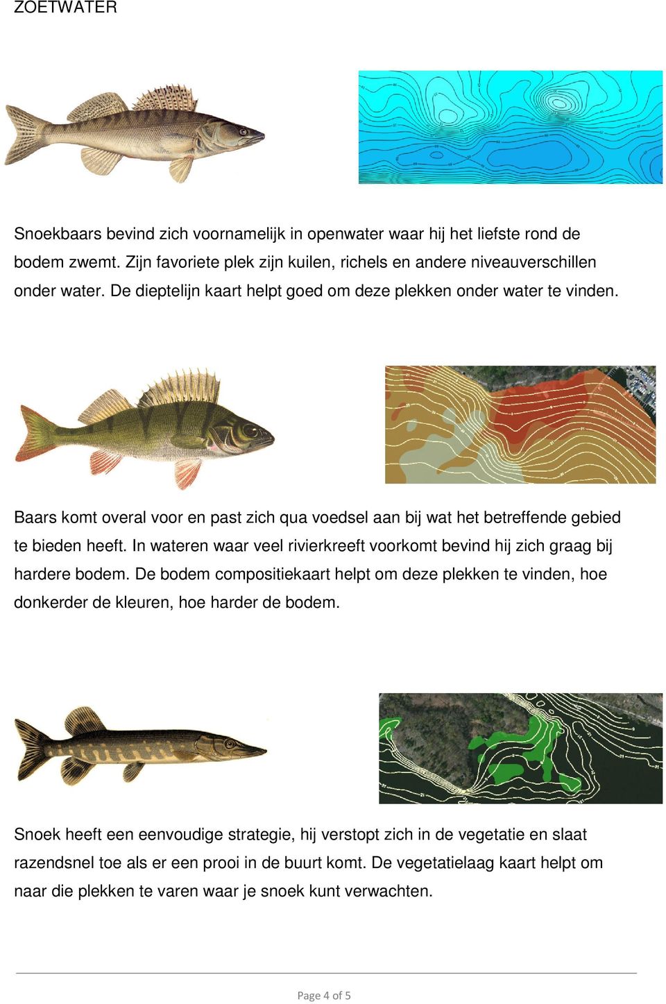 In wateren waar veel rivierkreeft voorkomt bevind hij zich graag bij hardere bodem. De bodem compositiekaart helpt om deze plekken te vinden, hoe donkerder de kleuren, hoe harder de bodem.