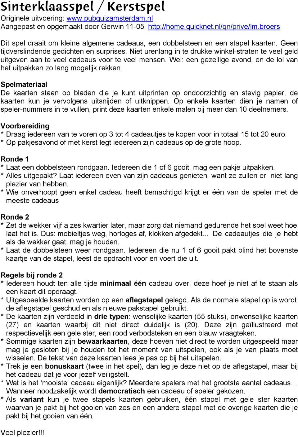Sinterklaasspel / Kerstspel - PDF Free Download