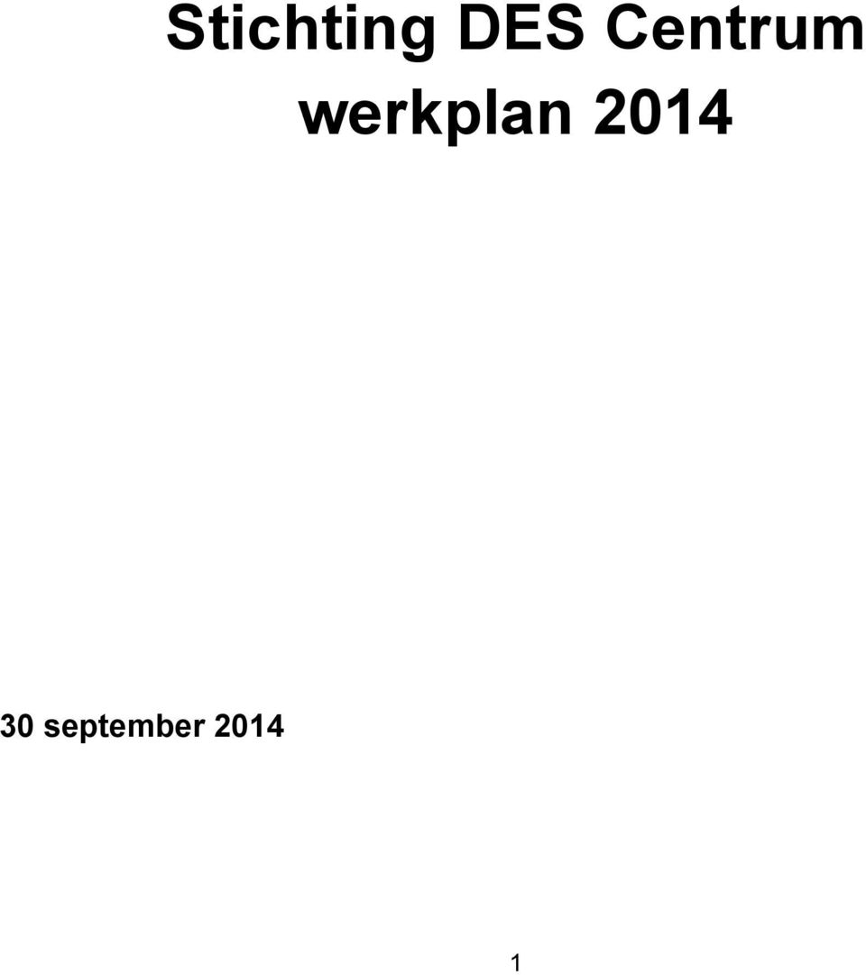 werkplan 2014