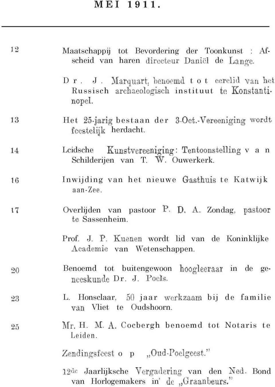 Inwijding van het nieuwe aan-zee. te Katwijk Overlijden van pastoor Zondag, Sassenheim. Prof. J.