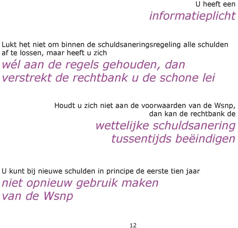 zich niet aan de voorwaarden van de Wsnp, dan kan de rechtbank de wettelijke schuldsanering tussentijds