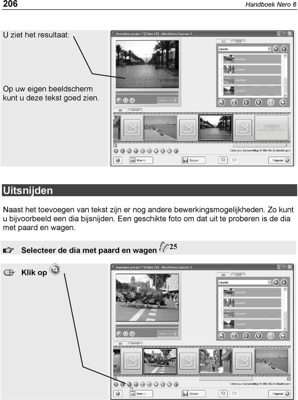 Uitsnijden Naast het toevoegen van tekst zijn er nog andere bewerkingsmogelijkheden.