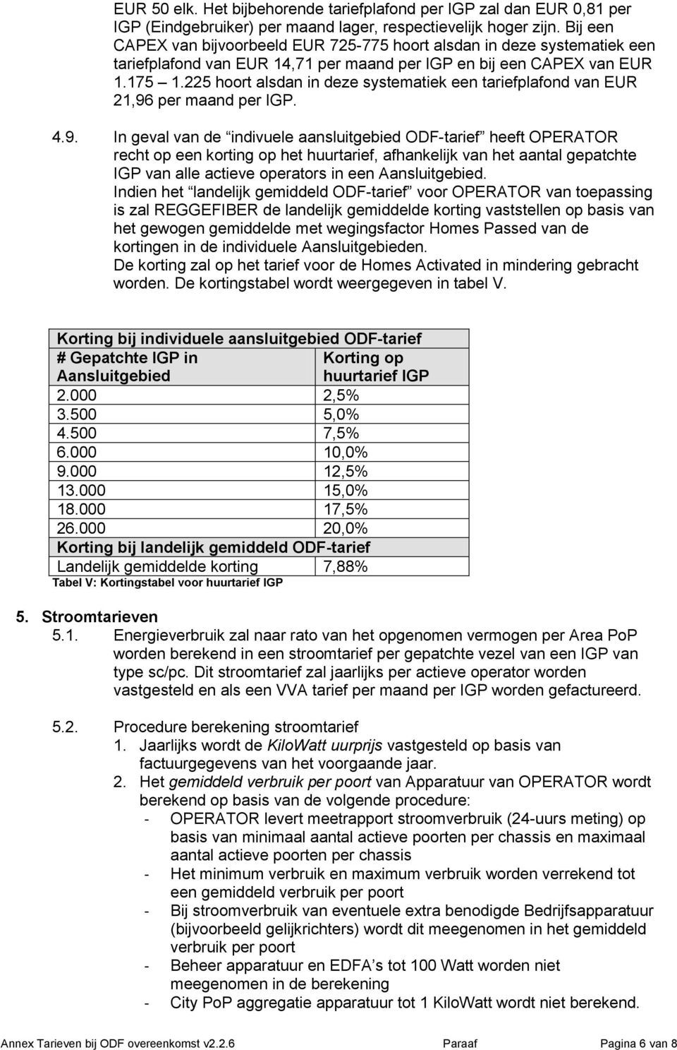 225 hoort alsdan in deze systematiek een tariefplafond van EUR 21,96