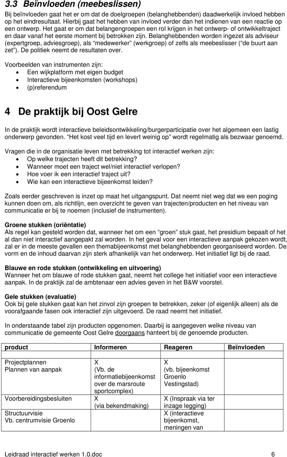 Het gaat er om dat belangengroepen een rol krijgen in het ontwerp- of ontwikkeltraject en daar vanaf het eerste moment bij betrokken zijn.