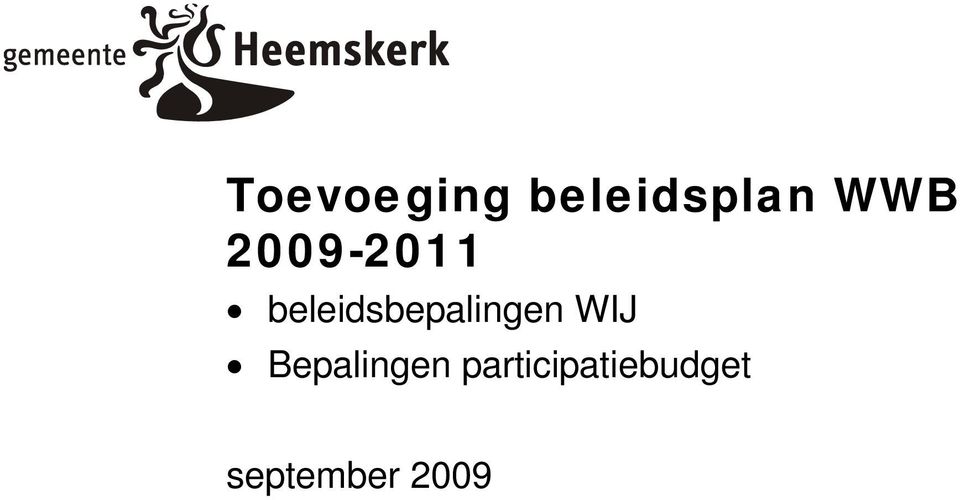 beleidsbepalingen WIJ