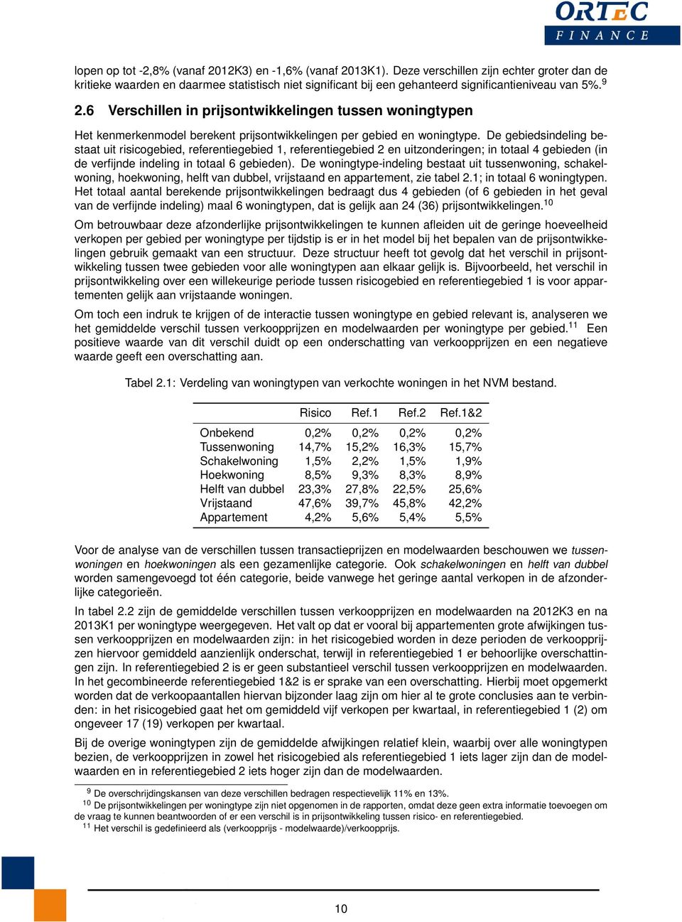 6 Verschillen in prijsontwikkelingen tussen woningtypen Het kenmerkenmodel berekent prijsontwikkelingen per gebied en woningtype.