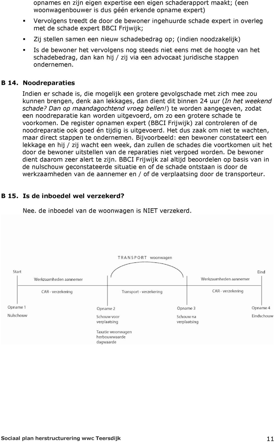 via een advocaat juridische stappen ondernemen. B 14.