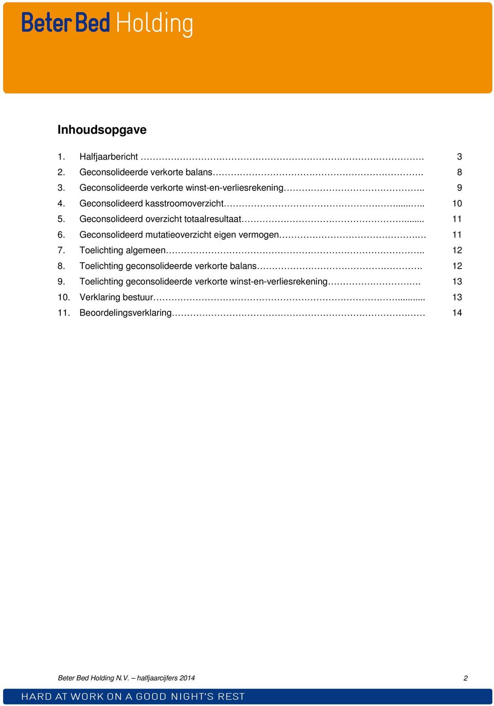 Geconsolideerd mutatieoverzicht eigen vermogen. 11 7. Toelichting algemeen.. 12 8. Toelichting geconsolideerde verkorte balans. 12 9.