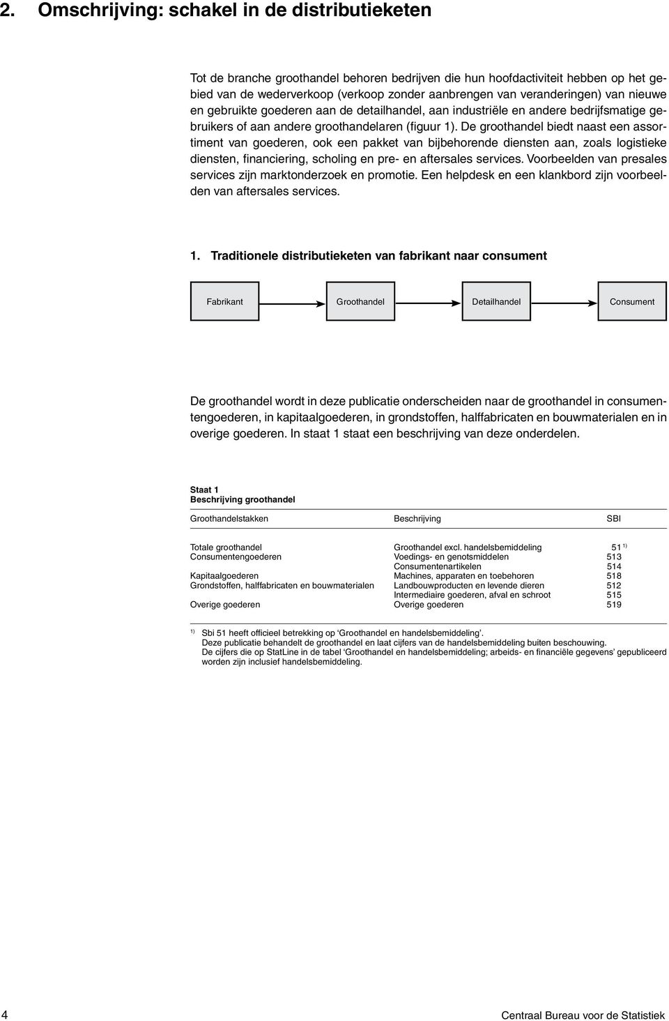 De groothandel biedt naast een assortiment van goederen, ook een pakket van bijbehorende diensten aan, zoals logistieke diensten, fi nanciering, scholing en pre- en aftersales services.