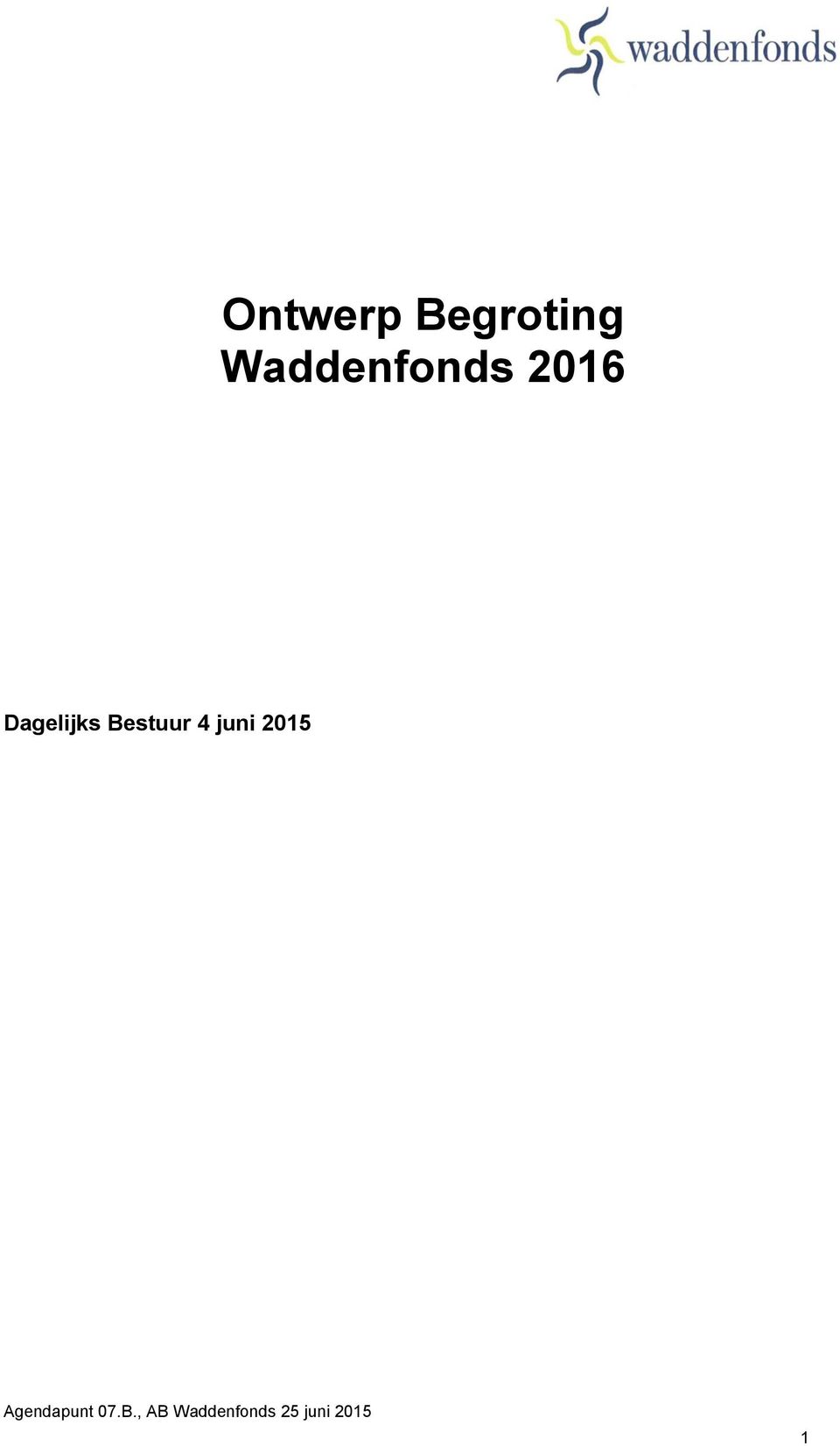 Waddenfonds 2016