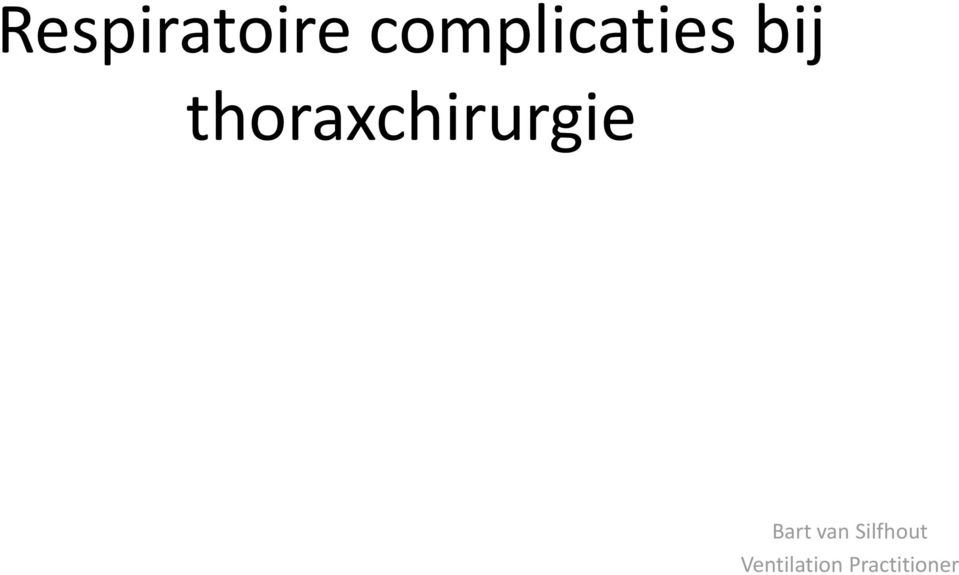 thoraxchirurgie Bart