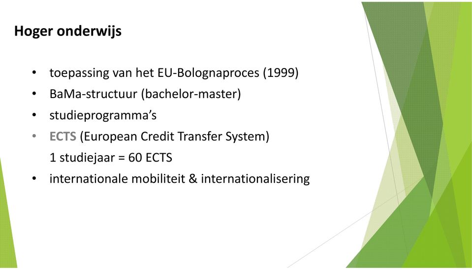 studieprogramma s ECTS(European Credit Transfer