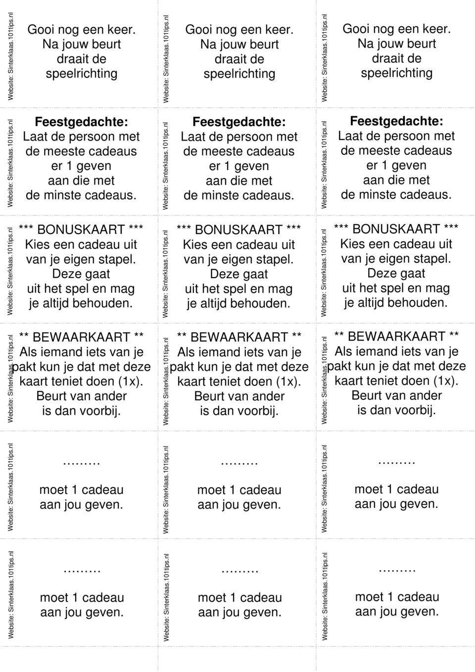 Ondergedompeld lawaai prijs Sinterklaas Dobbelspel - PDF Gratis download