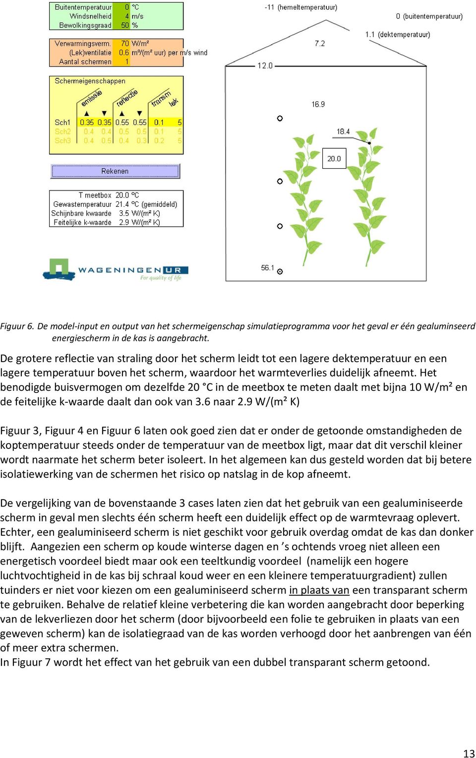 Het benodigde buisvermogen om dezelfde 20 C in de meetbox te meten daalt met bijna 10 W/m² en de feitelijke k-waarde daalt dan ook van 3.6 naar 2.