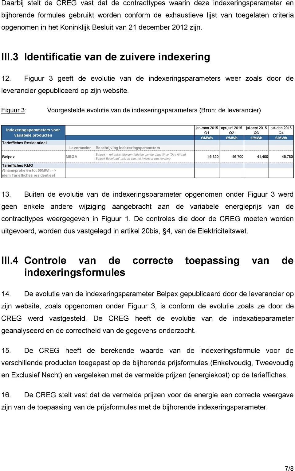 Figuur 3 geeft de evolutie van de indexeringsparameters weer zoals door de leverancier gepubliceerd op zijn website.