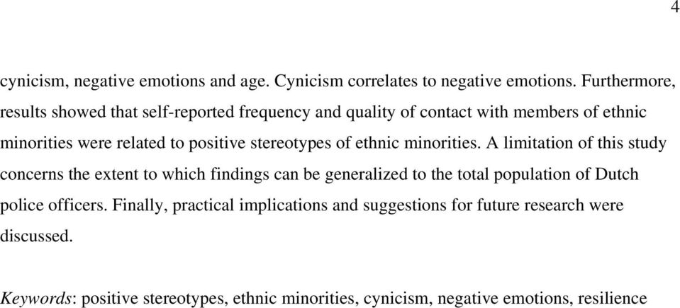 stereotypes of ethnic minorities.