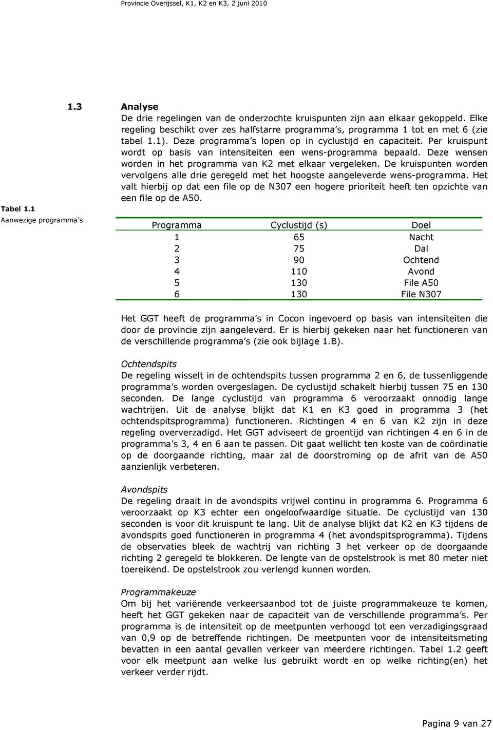 Per kruispunt wordt op basis van intensiteiten een wens-programma bepaald. Deze wensen worden in het programma van K2 met elkaar vergeleken.